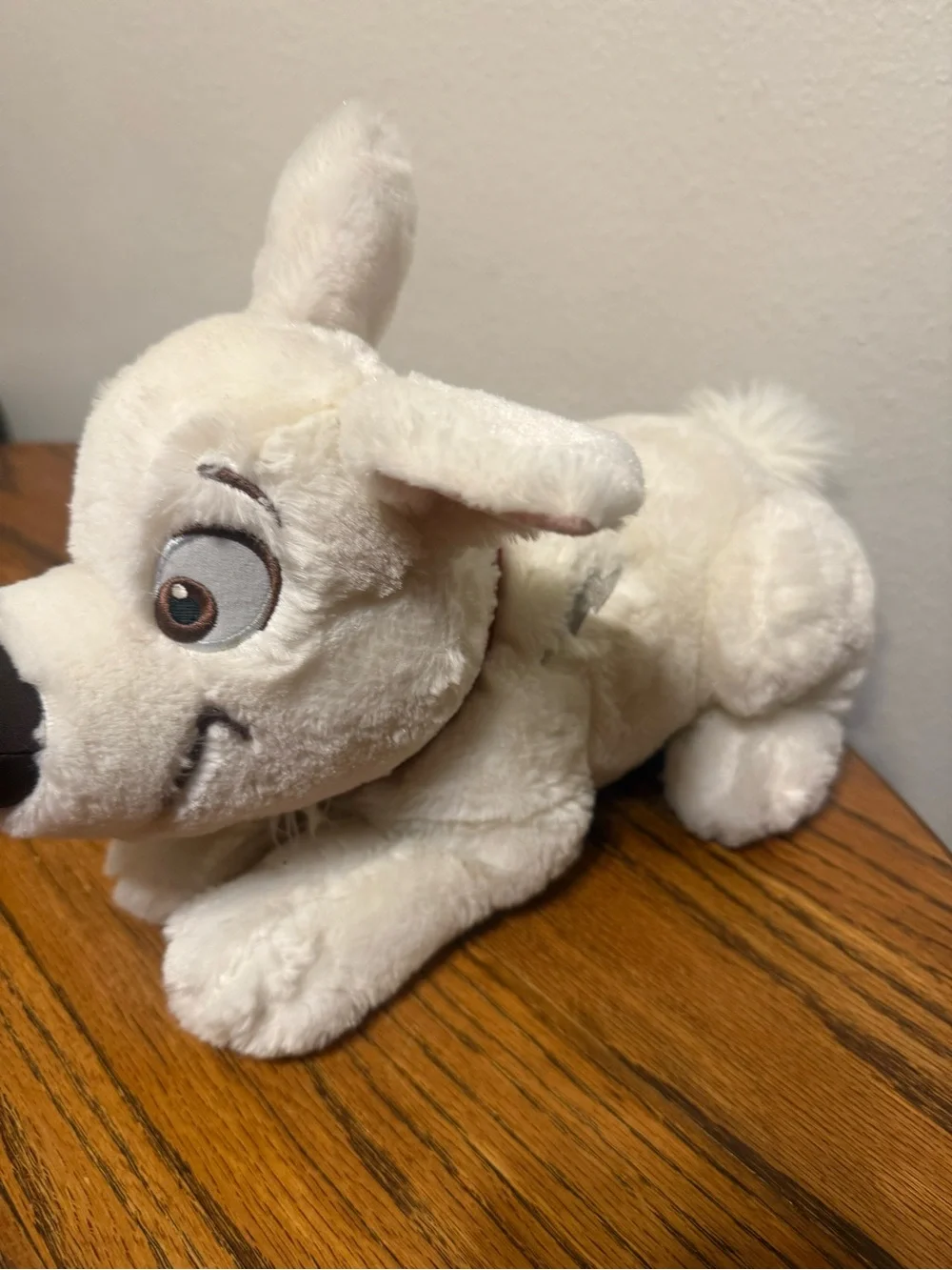 Disneys bolt laying down white dog plush Disney store rare